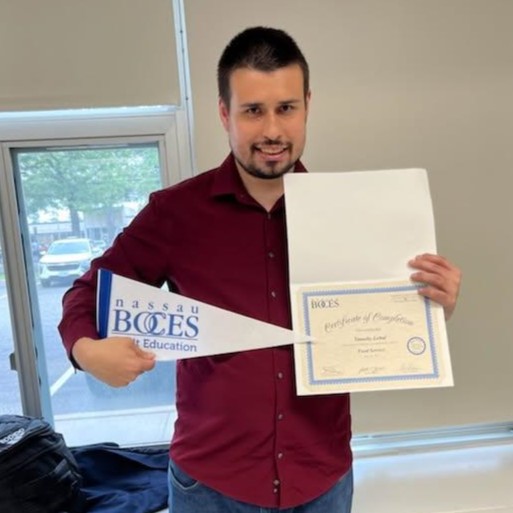 Timothy Lettal graduates BOCES Culinary Arts